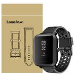 for Xiaomi Amazfit Bip Band, Lamshaw Silicone Replacement Wristbands Sport Strap with Metal Buckle for Xiaomi Huami Amazfit Bip Younth Watch (Black)