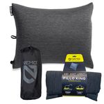 Nemo Equipment Fillo King Luxury Camping Pillow - Black Pearl/Birch Bud - One Size