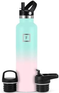 IRON °FLASK Sports Water Bottle - 24 Oz - 3 Lids (Narrow Straw Lid) Leak Proof Vacuum Insulated Stainless Steel - Hot & Cold Double Walled Insulated Thermos, Durable Metal Canteen