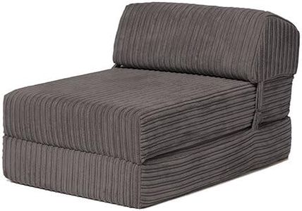 Changing Sofas | 'Bjorn' Jumbo Cord Fold Out Single Z Bed Mattress (Charcoal)