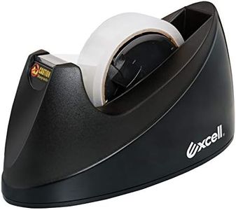 Excell Dualcore Desktop Tape Dispenser (1" + 3" core) with Sand Weighted Base One-Hand Dispensing Use for Home, Office, Gifts Store