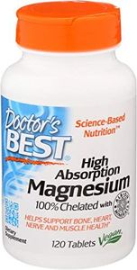 Doctor's Best Magnesium High Absorption 100% Chelated 120 Tablets