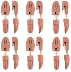 Kilocircle Men's Adjustable Red Cedar Wood Shoe Tree Single Tube 6 Packs, XL(Fits Shoe Sizes 12-14)