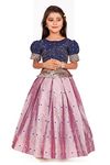 MARCY Girl's Silk Readymade Lehenga Choli (PUBGG-BOXX45_Lavender_4 Years-5 Years)