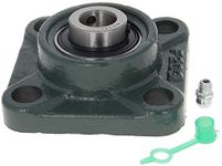 Othmro - 1pc KP000 10mm Cast Iron Self-Alignment Pillow Block Flange Bearing, UCF202