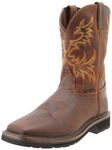 Justin Original Work Boots Men's Stampede Collection 11" Boot Steel Stampede Square Toe,Rugged Tan,11 2E US