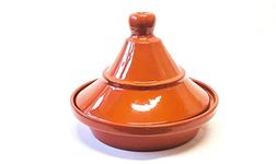 Verano Spanish Ceramics El Toro Large Authentic Terracotta Tagine - Home Cooking Kitchen Restaurant Dining Décor Dishware Cookware Crockery Casserole Food Cooking Pot Serving Dish Gift - 27cm