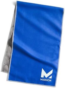 Mission Original Cooling Towel, Mission Blue - Soft, Durable Microfiber - Cools Up to 2 Hours - UPF 50 Sun Protection - Machine Washable