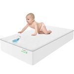 Novilla Waterproof Crib Mattress Protector 52" X 28" Cooling Breathable Bamboo Air Fabric Mattress Cover, Baby Mattress Protector Fits Crib Bed Up to 9 ", Washable & Noiseless, White (AC-NV0MP803-C)
