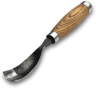 Sharky Hand-Forged Long Bent Curved Gouge for Spoon Carving