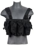 Lancer Tactical Airsoft Nylon AK Chest Rig, Black, One Size