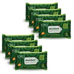 NOVEL Medi bath Antiseptic Agent and Aqua Glycerine Adult Body Wipes 10"s Alovera (Pack of 8/8 Wipes)