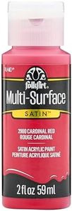 FolkArt 2900 Multi Surface Acrylic Paint 2OZ, 2 Fl Oz (Pack of 1), Cardinal Red