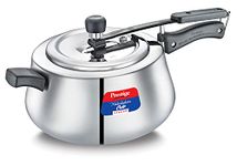 Prestige Nakshatra Cute Svachh Stainless Steel Inner Lid Pressure Cooker with Unique Deep Lid for Spillage Control, 5 Litre, Silver