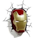 Marvel Iron Man Mask 3D Wall Light, for Not suitable for children under 36 months