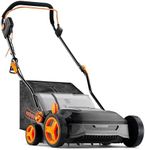 VonHaus Lawn Scarifier/Aerator/Rake Electric 1600W – for Dethatching/Raking Grass of Thatch, Moss, Dead Leaves and Aerates Soil – 45L Collection Box, 10m Cable, 6 Cutting Heights, 37cm Working Width