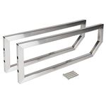 Montixx® Wall bracket & towel rail set of 2 in pentagonal shape made of stainless steel for washbasin bracket/base for water table top and washbasin L53CM x H15CM