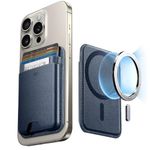 ESR for MagSafe Wallet, 5-Card Holder, iPhone Wallet with 3,200 g Magnetic Strength, Vegan Leather, Magnetic Wallet for iPhone, for iPhone 16/15/14/13/12 Series, Not for 13/12 Mini, Dark Blue
