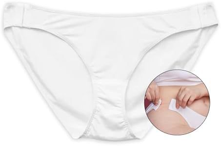 Slick Chicks Women’s Signature Brief Panty - Post Surgery Underwear (XL,White)