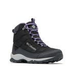 Columbia Women's Firecamp Boot Hiking Shoe, 2024 Black/Plum Purple, 9.5