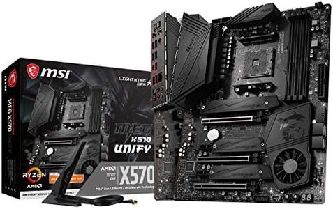 MSI Meg X570 Unify Motherboard (AMD AM4, DDR4, PCIe 4.0, SATA 6GB/s, M.2, USB 3.2 Gen 2, Ax Wi-Fi 6, Bluetooth 5, ATX)
