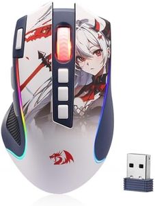 Redragon M612AK PRO RGB Gaming Mouse, 8000 DPI Wired/Wireless Optical Mouse with 9 Programmable Buttons & 7 Backlit Modes, BT & 2.4G Wireless, Software Supports DIY Keybinds Rapid Fire Button