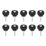 10 Pcs Ignition Key Ignition Device Dump Truck Spare Ignition Key for Agricultural Farming Construction Machinery Compatible for JCB CAT Komatsu 14603 14607 Plant Excavator Dumper Tractor Dozer Roller