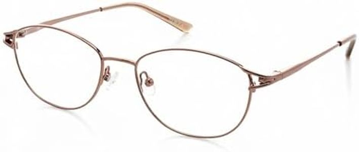 Hit Notion Womens Optical Eyewear - Oval Shape, Metal Full Rim, Pink