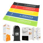 INMAKER Resistance Workout Bands with Instruction eBook, Videos, Manual and Carry Bags, Exercise Bands for Legs and Butt, Set of 5…