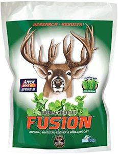 Whitetail Institute FUSION Deer Food Plot Seed for Spring or Fall Planting, Blend of Clover and Chicory for Maximum Deer Attraction, Heat, Cold and Drought Tolerant, 9.25 lbs (1.5 acres)