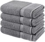 Luxury pack of 4 Bath sheets 100% cotton Towels Bath sheet supersoft quick dry extra large bath towels, Silver bathsheets for Bathroom, Hotel and Travel, Gym, Spa (Silver)