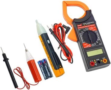 Electronic spices AC/DC DT266 Digital Clamp Multimeter, AC Voltage Tester Volt Test Pen Detector Sensor 90~1000V Non-Contact Digital Voltage Tester with Continuity tester (Pack of 3 Items)