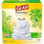 Glad ForceFlex Protection Series Tall Trash Bags, 13 Gal, Gain Original with Febreze, 110 Ct (Package May Vary)