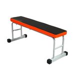 Protoner Heavy Duty Flat Weight Bench- Up to 320 kg Capacity Utility Exercise Bench for Weight Strength Training, Sit Up Abs Fitness Bench for Full Body Workout of Home Gym Color-Silver, Material-Iron