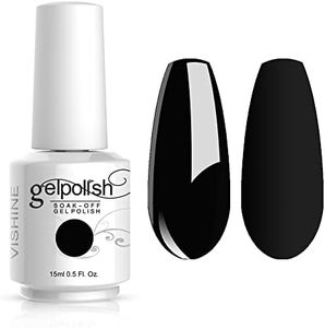 Vishine Gelpolish Professional Manicure Salon UV LED Soak Off Gel Nail Polish Varnish Color Pure Black (1348)