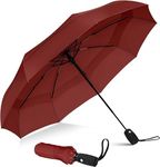 TEC TAVAKKAL Umbrella Automatic Open Travel Umbrella with Wind Vent,Umbrella big size for men, Umbrella for girls, Umbrellas for rain,Windproof Umberalla Large for Man,Women (Red)