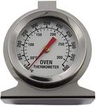 Invero Universal Stainless-Steel Oven Thermometer Monitoring Temperature Gauge - Hang or Stand in Oven - Clear Dial