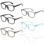 MIGSIR 6 Pack Blue Light Blocking Glasses for Computer Gaming, Fashion Fake Anti Eye Strain Eyeglasses for Women Men