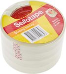 Sellotape Strong Sticky Tape, Pack of 4 Rolls, Refill for Dispenser 18mm x 66m, Home, School & Office