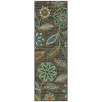 Maples Rugs Reggie Floral Runner Rug Non Slip Washable Hallway Entry Carpet [Made in USA], 1'8 x 5, Multi