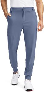 Soothfeel Men's Golf Joggers Pants with 5 Pockets Slim Fit Stretch Sweatpants Running Travel Dress Work Pants for Men(Stone_Blue, XS)