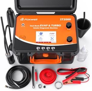 FOXWELL ST2000 Automotive Smoke Machine Leak Detector for EVAP, Vacuum, Intake, Turbo and Exhaust, 4-Inch LCD Graph, Timed Pressure Tests, Adjustable 0.44-20 PSI, Built-in Air Pump