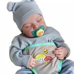 BABESIDE Reborn Dolls Boy - 17 Inches Handmade Washable Reborn Babies Soft Vinyl Body Age 3+ with Clothes, Reborn Baby Doll Looks Like a Real Baby (Closed-Eyes Boy)