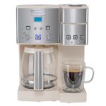 Cuisinart Single Serve + 12 Cup Coffee Maker, Offers 3-Sizes: 6-Ounces, 8-Ounces and 10-Ounces, Cream, SS-15P1CRM