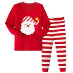 Tphon Girls Christmas Pajamas Toddler Boy Kids Holiday Pajamas Set Santa PJS Winter Sleepwear Children Clothes (4T, Red)