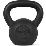 Yes4All Solid Cast Iron Kettlebell Weights Set – Great for Full Body Workout and Strength Training – Kettlebell 25 lbs (Black)