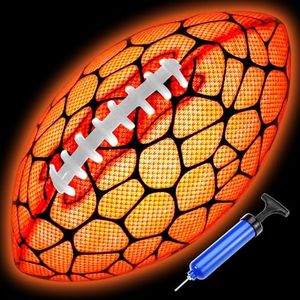 Jasonwell Glow in The Dark Football - Strong Grip Light Up Football Toy Stuff Gift Outdoor Sports Ball for Boys Kids Teen Junior Youth Adult Christmas Birthday Gifts for Ages 6-8 8-12 13+ Year Old