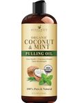 Handcraft Blends Coconut Oil Pulling for Teeth and Gums with Peppermint Oil - Organic Coconut Oil Pulling Oil Mouthwash for Fresh Breath, Oral Health and Cleaner Teeth and Gums - 236 ml