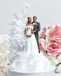 Wedding Collectibles Pearl Side Arch Classic African American Cake Topper