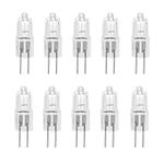 10 Pack Crystal Clear LENSE 15 Watt AC DC 12V Capsule T3 Light Bulb Replacement JC G4 2 Pin Base Halogen Kitchen Table Pendant Lamp 12 Volt 15W Bi-Pin Warm Bright White Landscape Lighting